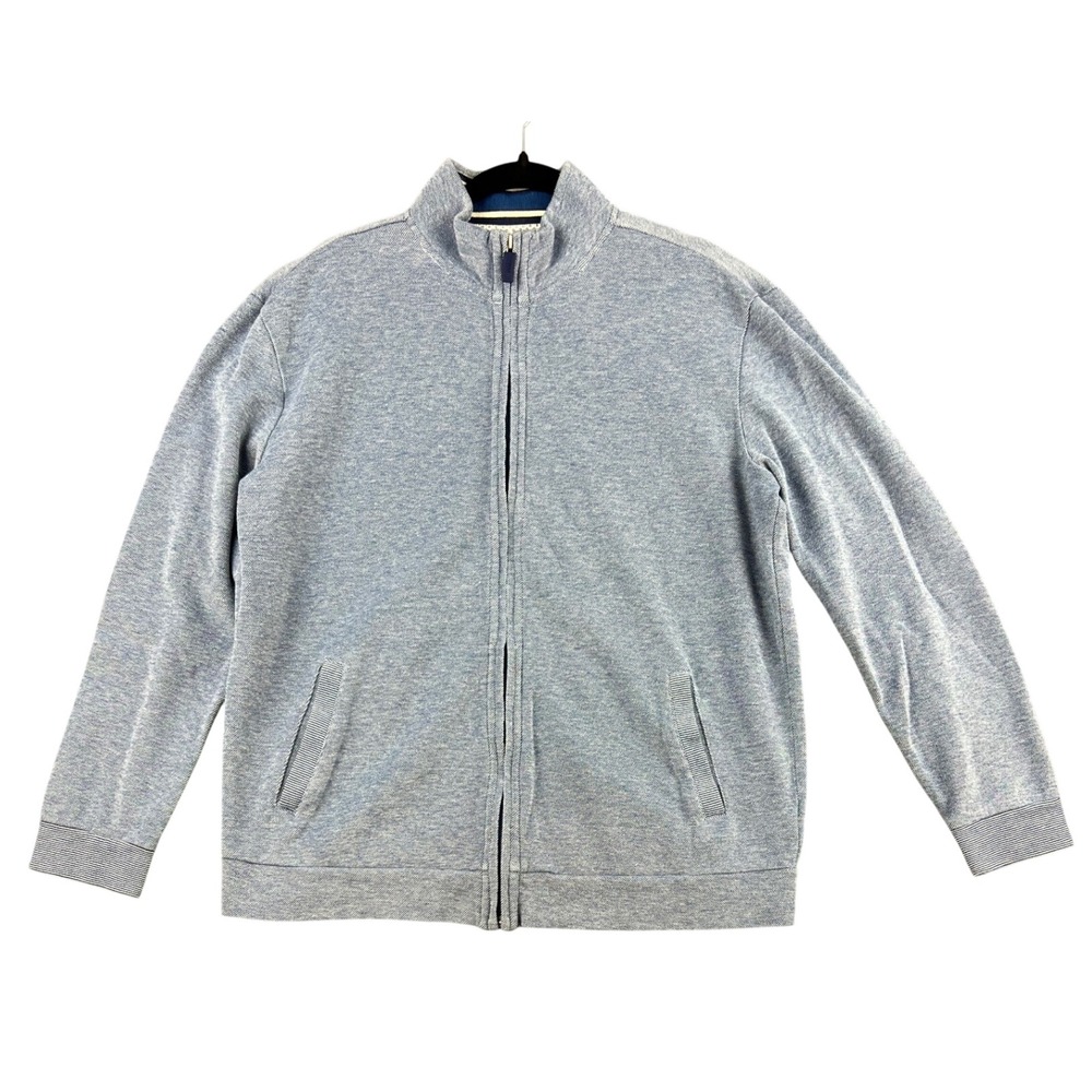 Jos. A. Bank Jacket Men Medium 1905 Collection Full Zip Blue Comfort Stretch Exc